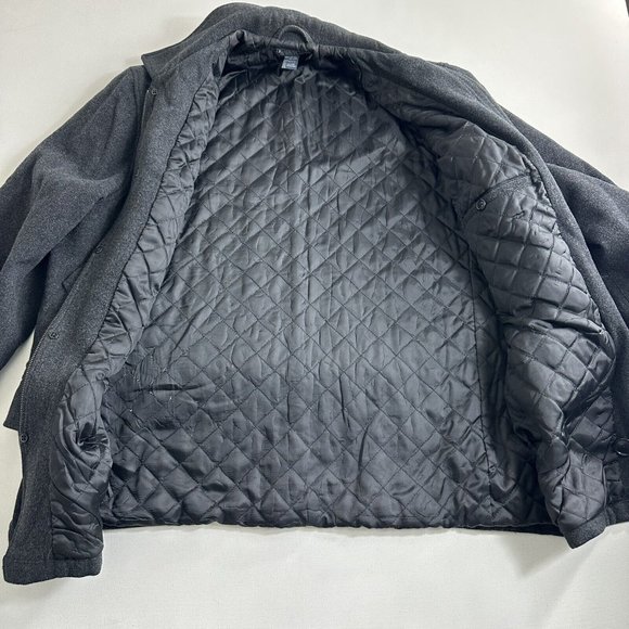 Polo Ralph Lauren Wool Jacket Men Size Large Pea Coat Military Vintage Gray - Picture 3 of 12